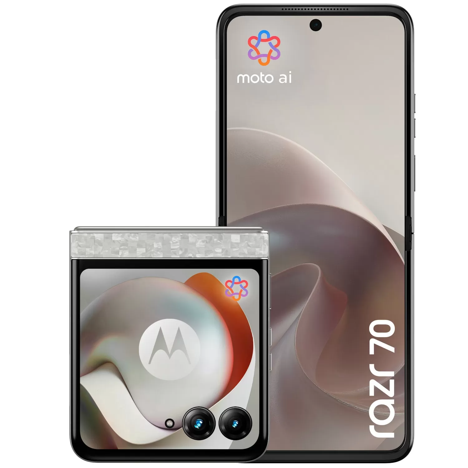 Telefon Mobil Motorola razr 70  256GB Flash  8GB RAM  Nano SIM + eSIM  5G  Pantone Bright White
