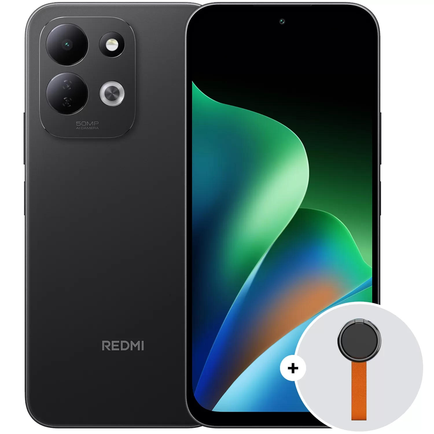 Telefon Mobil Xiaomi Redmi 17 4G  128GB Flash  4GB RAM  Dual SIM  4G  Black + Woven Strap Ring Stand