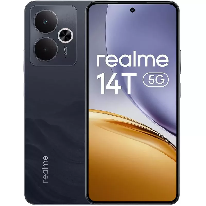 Telefon Mobil Realme 14T  256GB Flash  8GB RAM  Dual SIM  5G  Obsidian Black