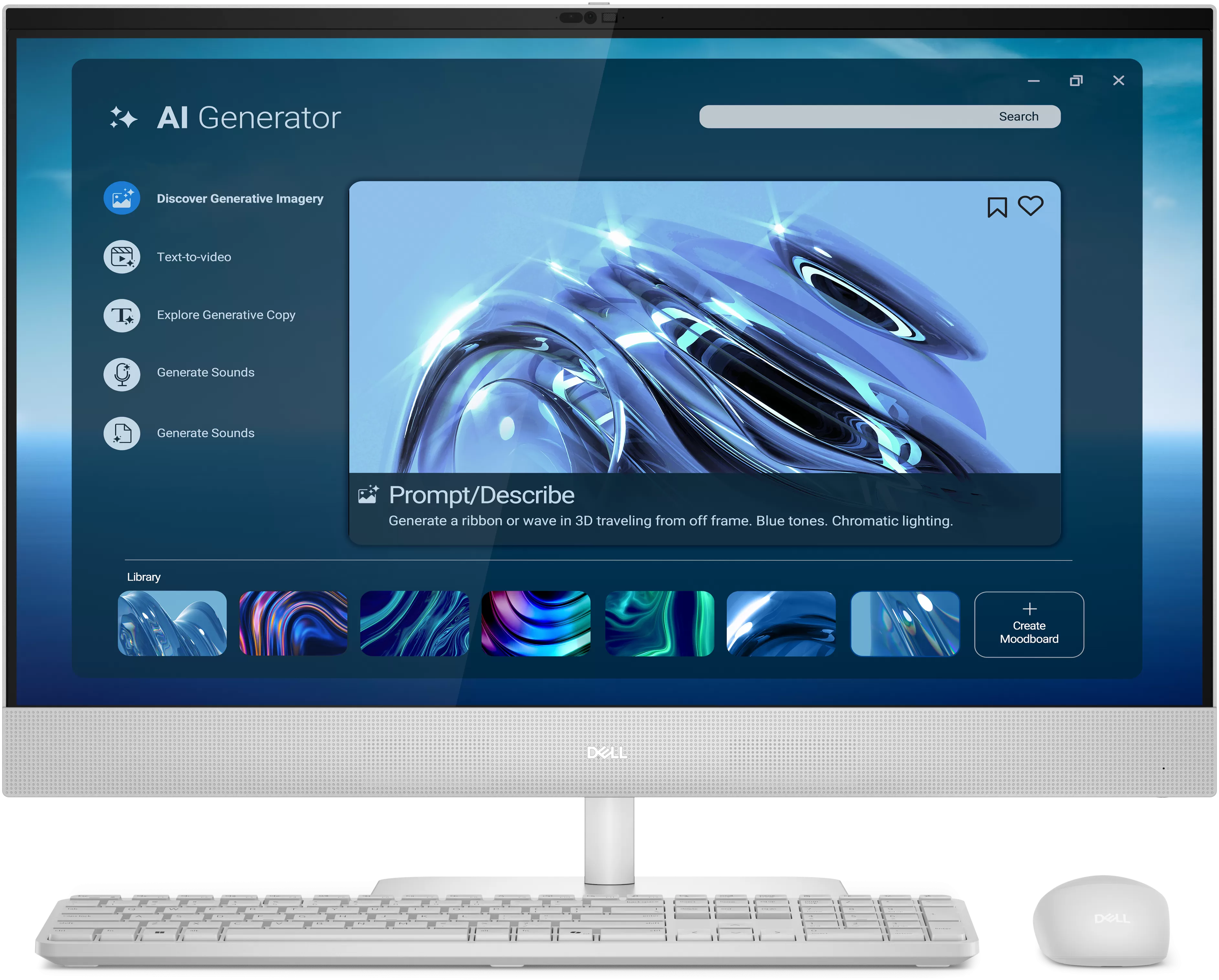 Sistem All-In-One Dell EC27260  27" Full HD Touch  Intel Core Ultra 7 355  RAM 16GB  SSD 512GB  Windows 11 Pro  BOS