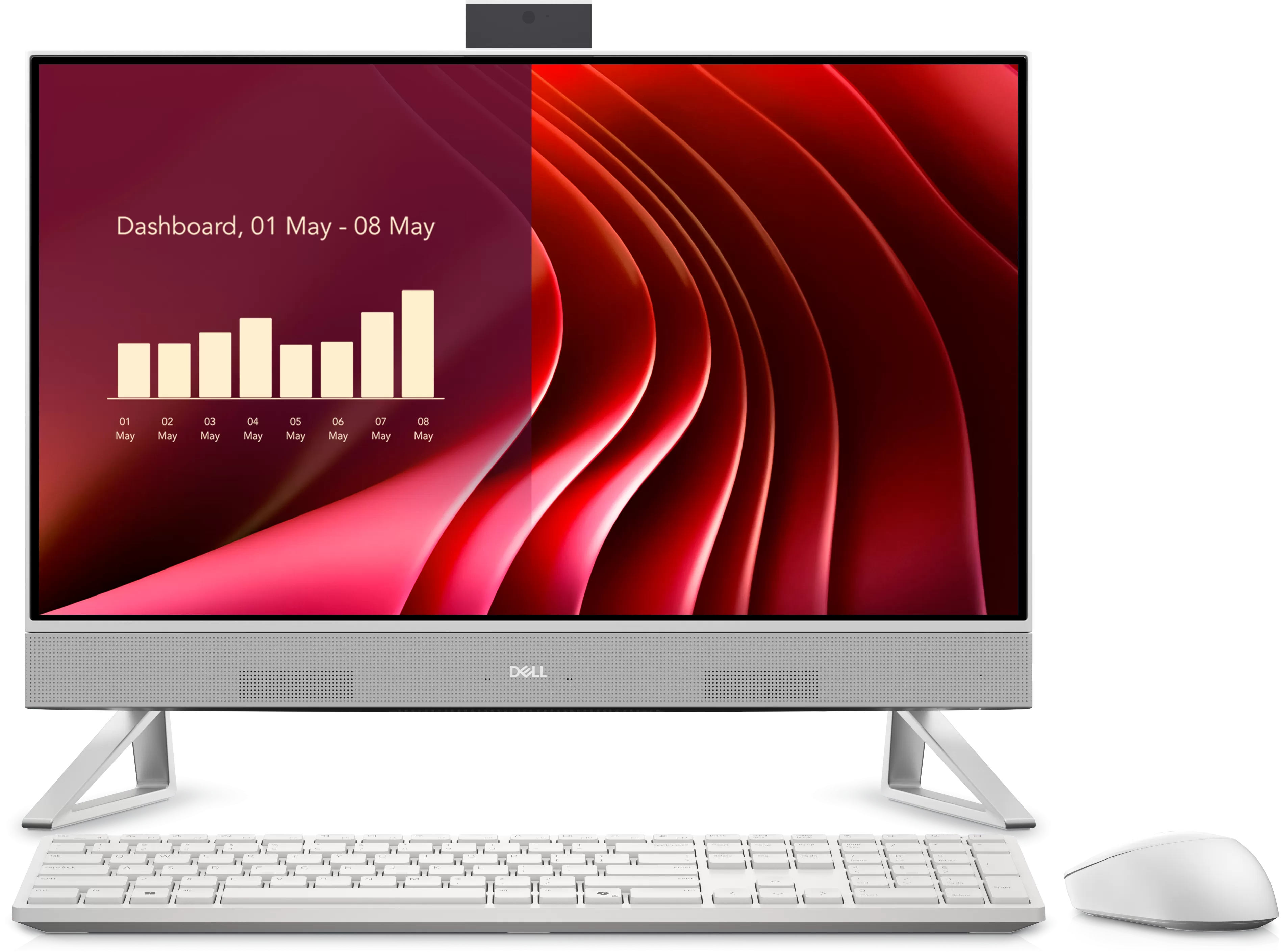 Sistem All-In-One Dell EC24250  23.8" Full HD  Intel Core i5-1334U  RAM 16GB  SSD 512GB  Windows 11 Pro  White  NBD