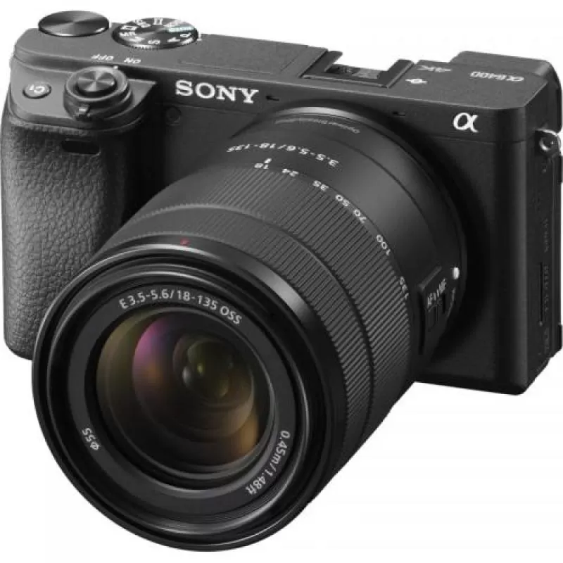 Aparat foto mirrorless Sony A6400 (ILCE6400AMB)  24.2 Mpx + Obiectiv 18 -135mm OSS  Negru