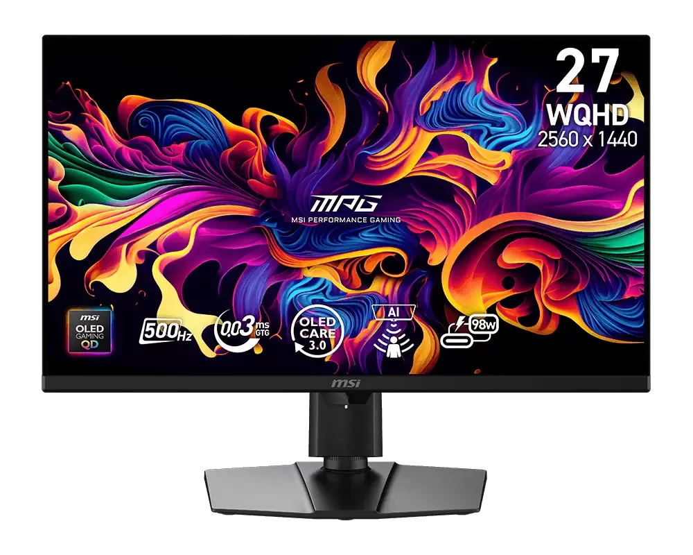 Monitor QD-OLED MSI MPG 271QR QD-OLED X50  26.5"  WQHD  500Hz  0.03ms  Black
