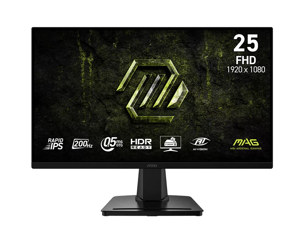 Monitor LED MSI MAG 256F E20  24.5"  Full HD  200Hz  0.5ms  Black
