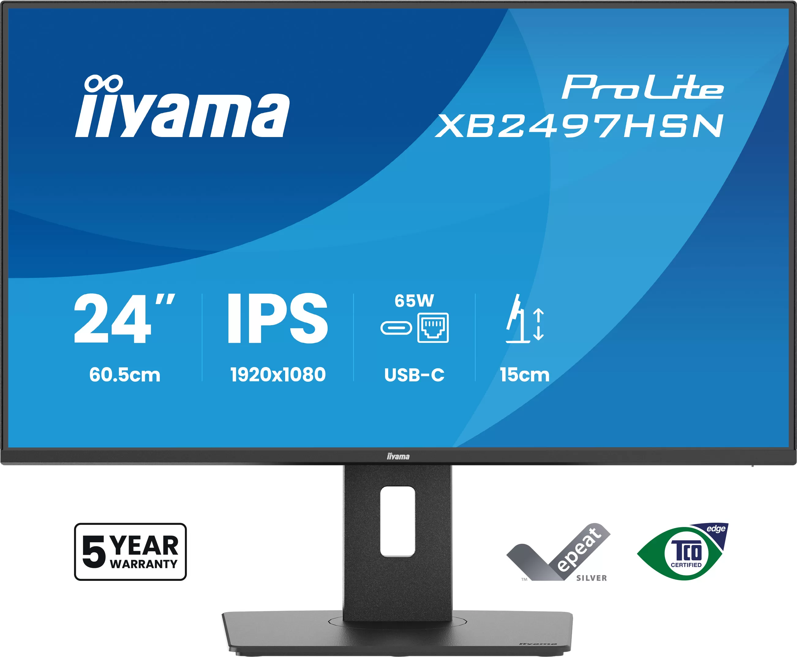 Monitor LED Iiyama ProLite XB2497HSN-B1  23.8"  Full HD  100Hz  1ms  Black