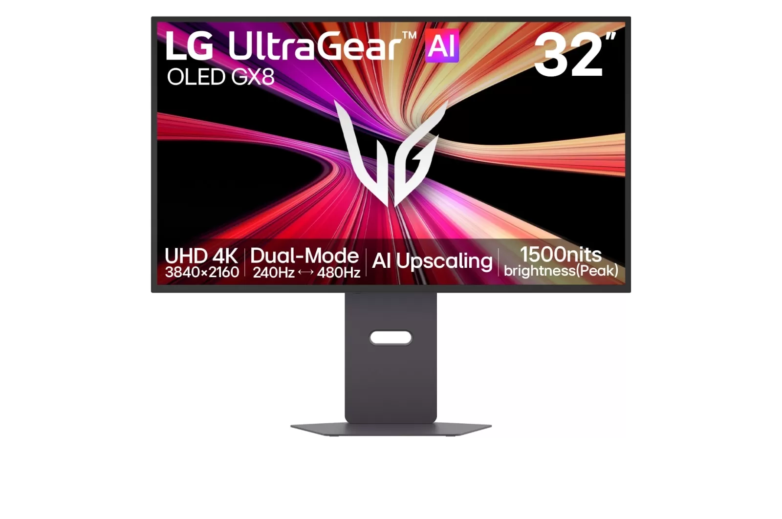 Monitor OLED LG UltraGear Evo GX8 32GX870B-B  31.5"  4K Ultra HD  240Hz  0.03ms  Black