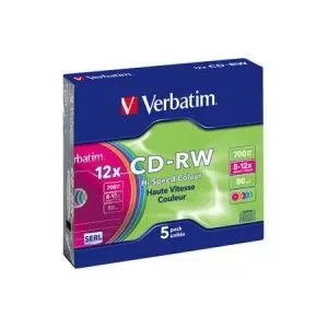 CD-RW Serl Color 12X 700MB, Case 5, pret pe bucata