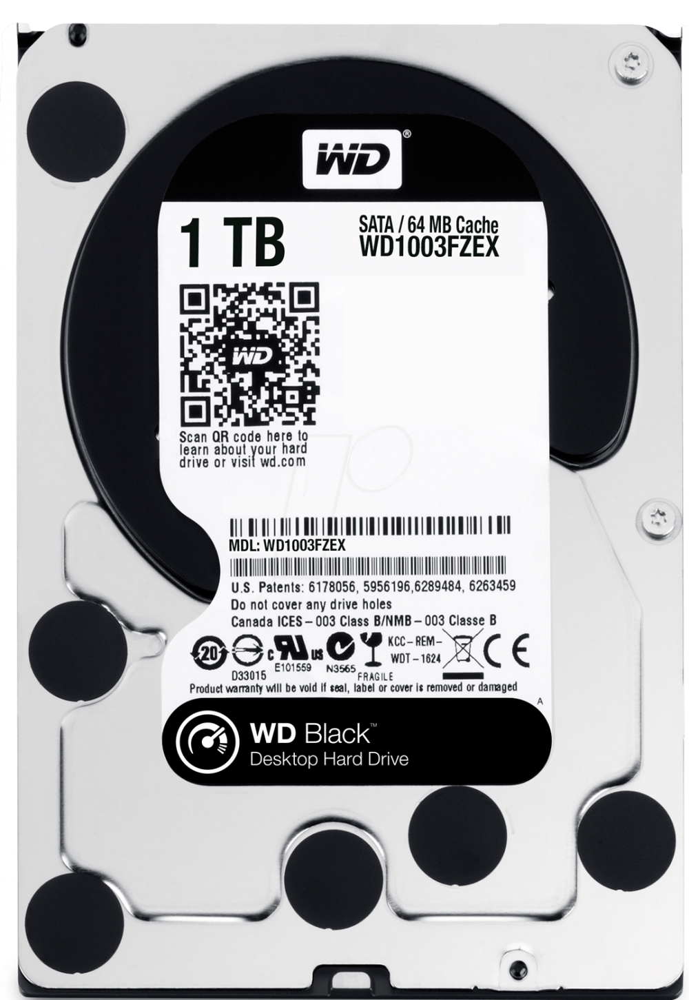 Hard Disk Desktop Western Digital Black 1TB SATA3 7200RPM 64MB