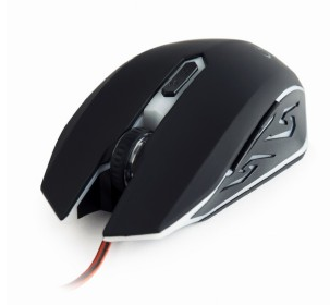 Mouse Gaming Gembird Optical 2400 DPI black with red backlight title=Mouse Gaming Gembird Optical 2400 DPI black with red backlight