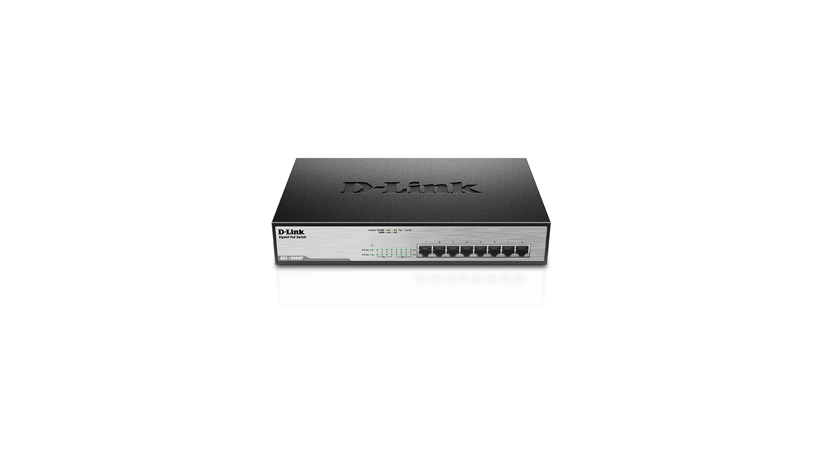 Switch D-Link DGS-1008MP fara management cu PoE 8x1000Mbps-RJ45 (PoE+)
