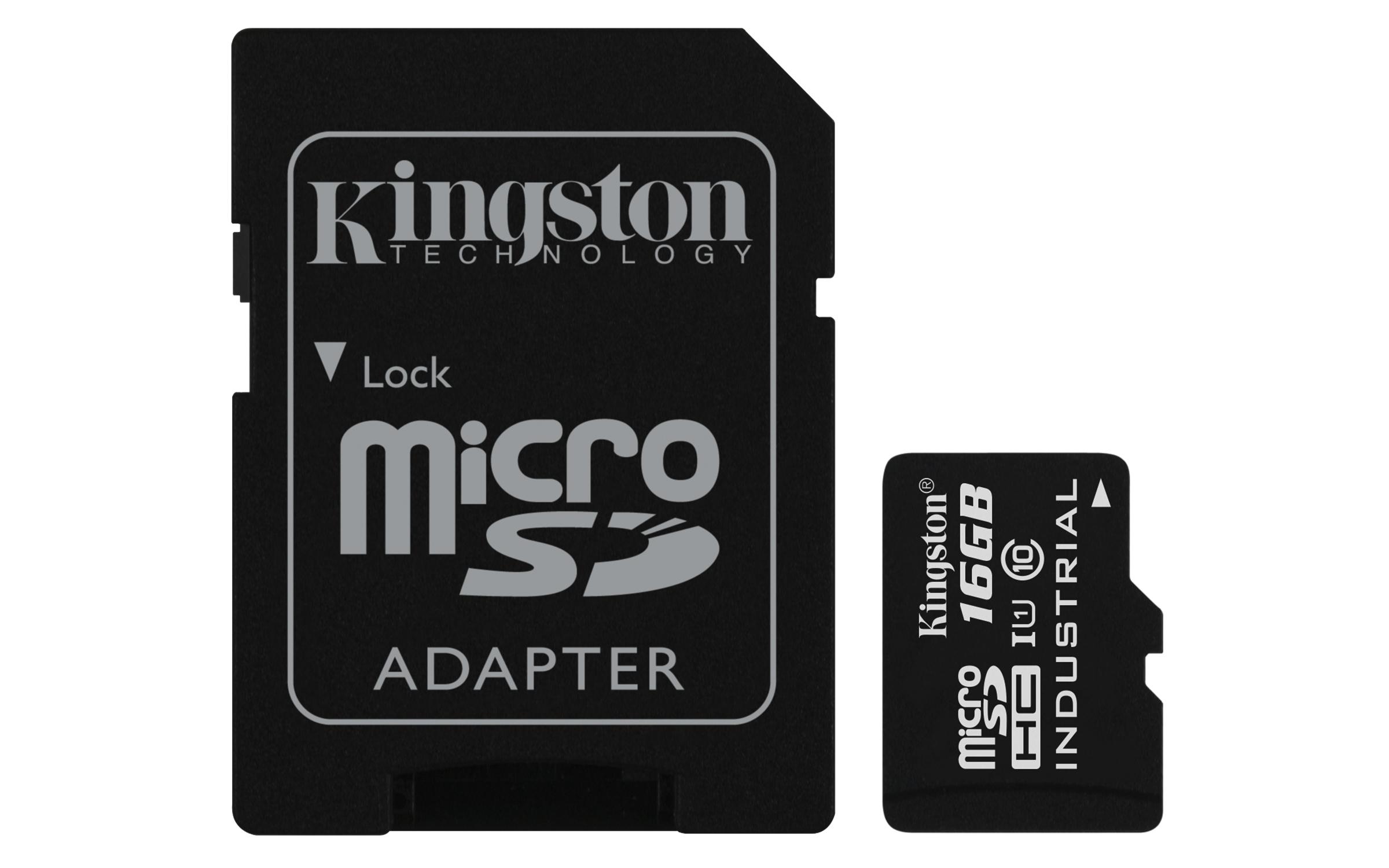 Card de memorie Kingston UHS-I Industrial Temp Micro SDHC 16GB Class 10 Adapter title=Card de memorie Kingston UHS-I Industrial Temp Micro SDHC 16GB Class 10 Adapter