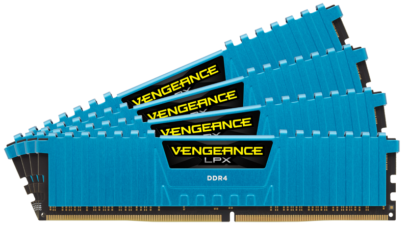Memorie Desktop Corsair Vengeance LPX 32GB (4 x 8GB) DDR4 2666MHz Blue title=Memorie Desktop Corsair Vengeance LPX 32GB (4 x 8GB) DDR4 2666MHz Blue