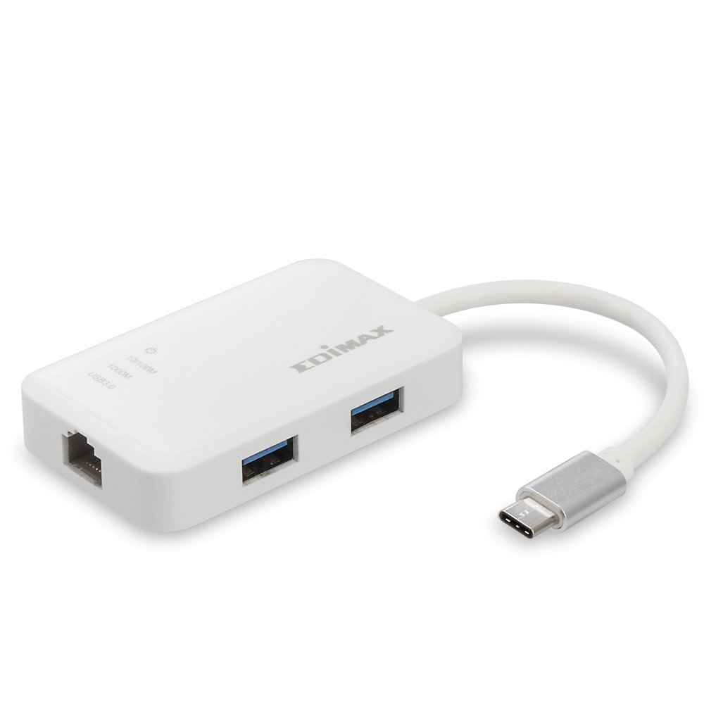 Adaptor Edimax USB Type-C to USB 3.0 Hub & LAN Port