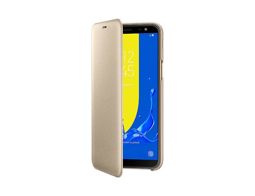 Husa Flip Samsung Wallet Cover EF-WJ600 pentr Galaxy J6 2018 (J600) Gold