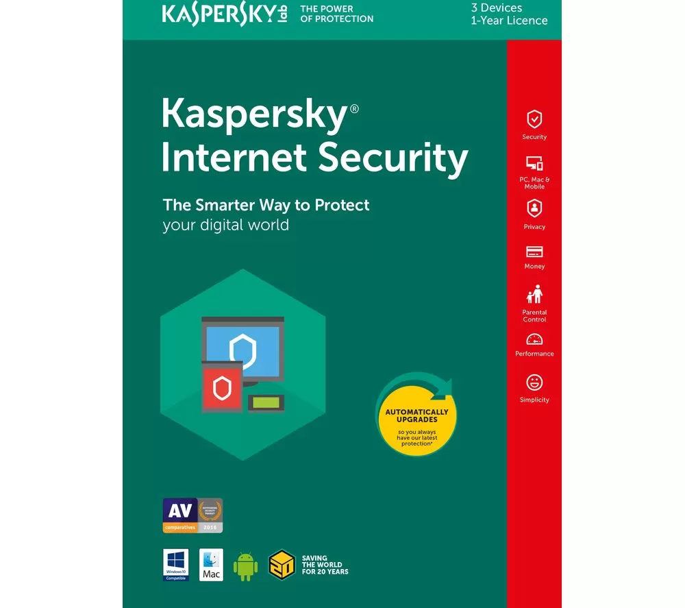 Kaspersky Internet Security, Licenta Electronica, 2 ani, 10 echipamente, New