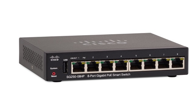 Switch Cisco SG250-08HP-K9-EU Smart Switch cu PoE 8x1000Mbps-RJ45
