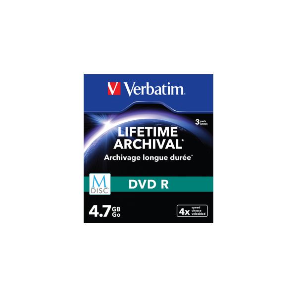 Verbatim MDISC Lifetime Archival DVD R 4x 4.7GB Slimcase 3, pret pe