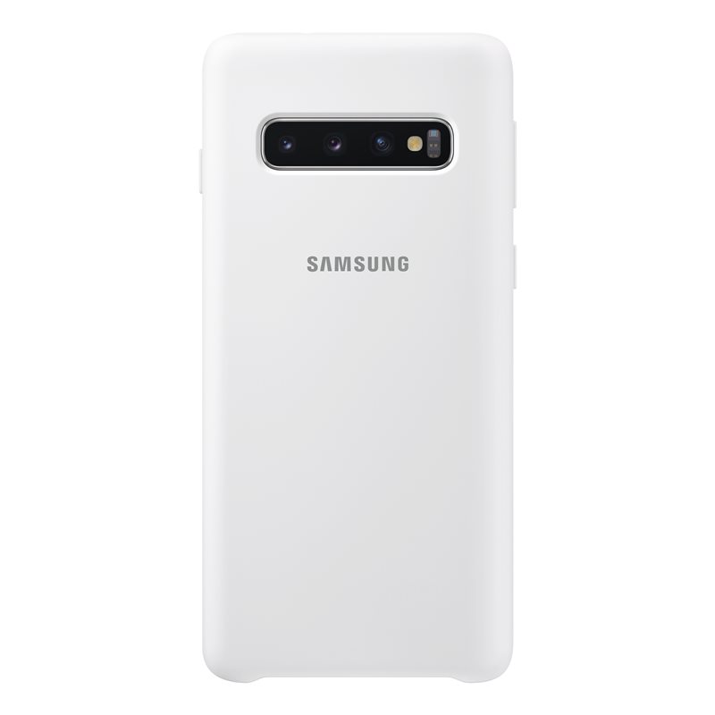 Capac protectie spate Samsung Silicone Cover pentru Galaxy S10 (G973F) White
