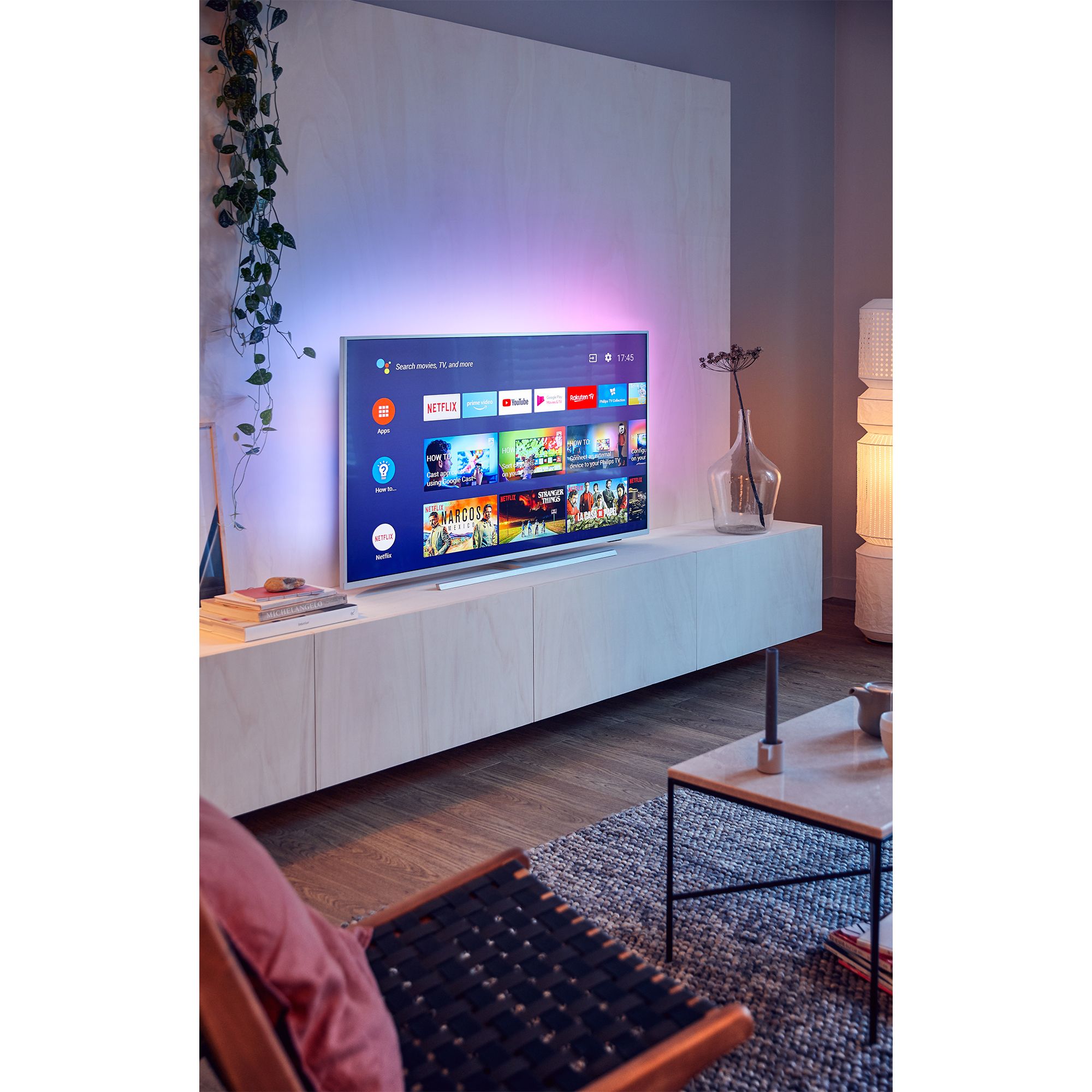 Decoration Adaptive pivot Televizor LED Philips Smart TV 43PUS7304/12, 108cm, 4K Ultra HD, Ambilight,  Argintiu | Televizoare - ITArena.ro