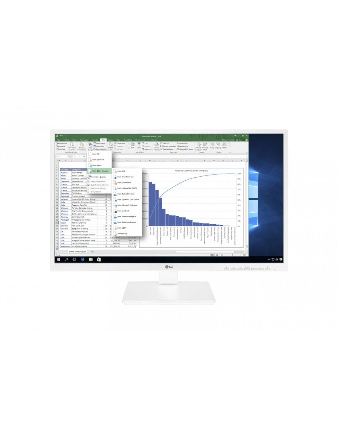 Monitor LED LG 24BK550Y-W 24 Full HD 5ms Alb