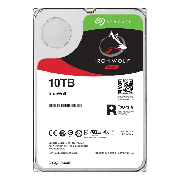 Hard Disk Desktop Seagate IronWolf ST10000VN0008, 10TB, 7200RPM, SATA III