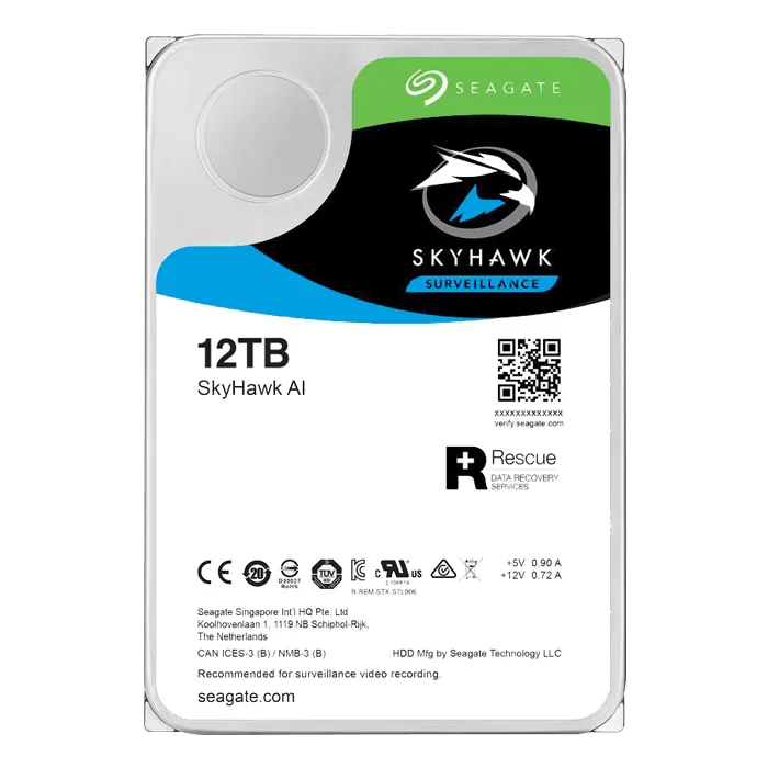 Hard Disk Desktop Seagate SkyHawk AI, 12TB, 7200RPM, 256MB, SATA III