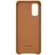Capac protectie spate Samsung Leather Cover pentru Galaxy S20, Brown