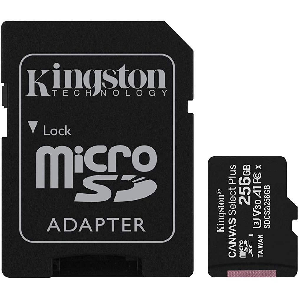 Card de memorie Kingston Canvas Select Plus 256GB MicroSD UHS-I + adaptor