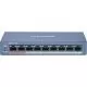 Switch Hikvision DS-3E0109P-E/M(B), fara management, cu PoE, 8x100Mbps RJ45