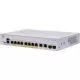 Switch Cisco CBS250-8PP-E-2G, cu management, cu PoE, 8x1000Mbps-RJ45 (8xPoE) + 2xGigabit/SFP Combo