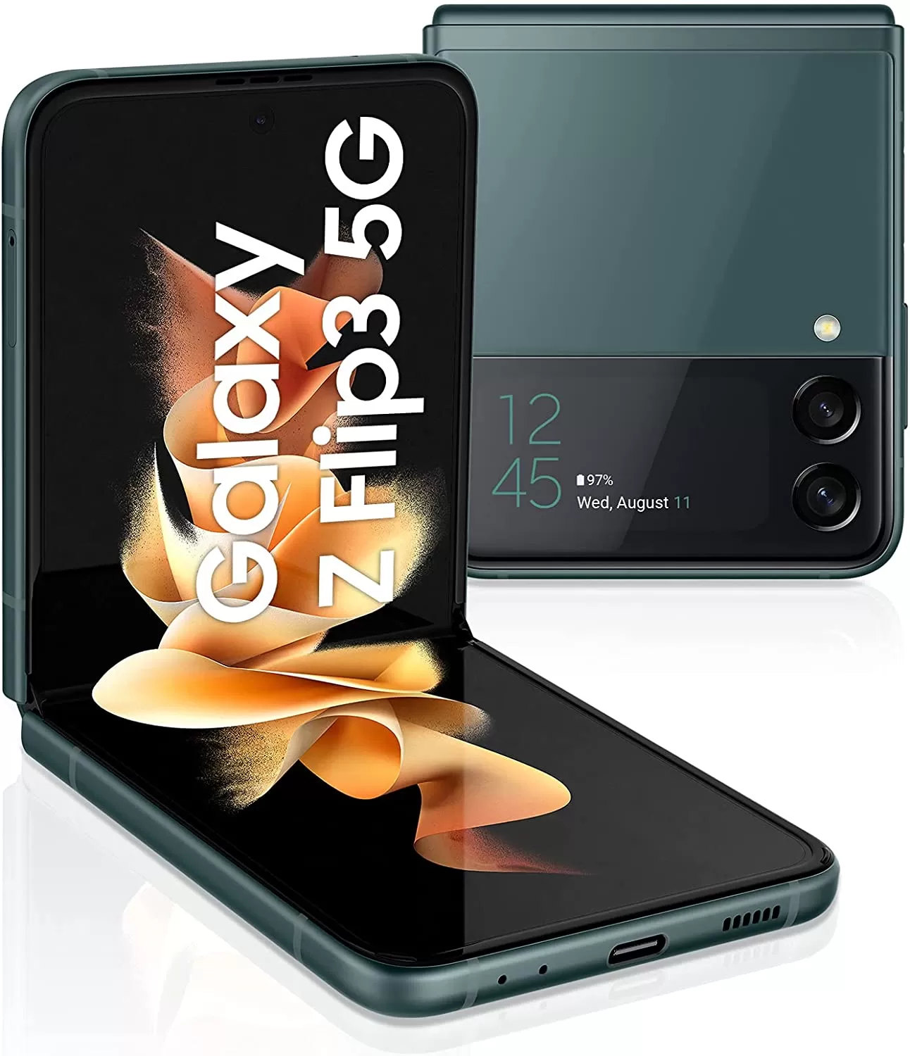 Telefon Mobil Samsung Galaxy Z Flip3 F711, 128GB Flash, 8GB RAM, Nano SIM + eSIM, 5G, Green