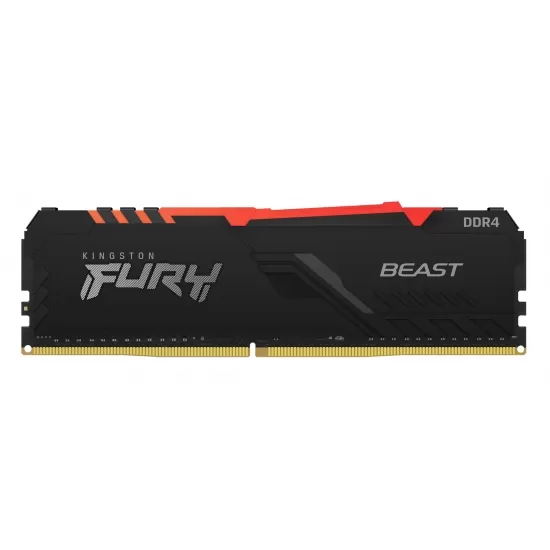 Memorie Desktop Kingston Fury Beast Black RGB, 8GB DDR4, 3600Mhz