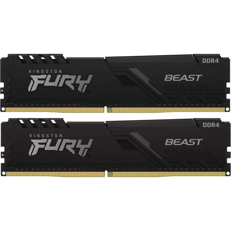 Memorie Desktop Kingston Fury Beast, 16GB(2 x 8GB) DDR4, 2666Mhz