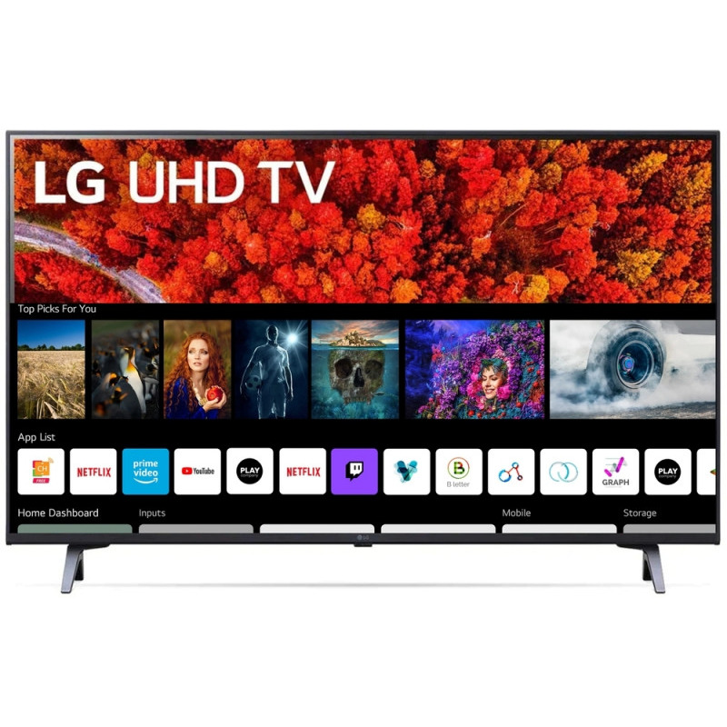 Televizor LED LG Smart TV 55UP80003LR 139cm 4K Ultra HD Negru