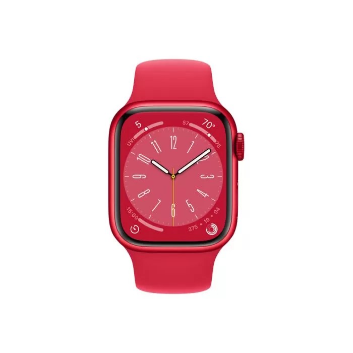 Smartwatch Apple Watch 8 GPS + Cellular, 45mm, Carcasa Red Aluminium Case, Red Sport Band