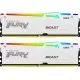 Memorie Desktop Kingston Fury Beast RGB, 64GB(2 x 32GB) DDR5, 6000Mhz, White, CL36
