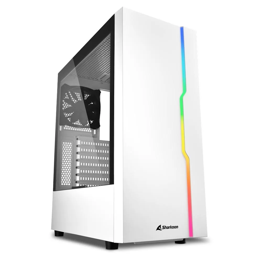 Carcasa pc sharkoon rgb slider white