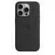 Husa de protectie Apple Silicone Case cu MagSafe pentru iPhone 15 Pro, Black