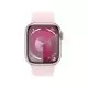 Smartwatch Apple Watch 9 GPS + Cellular, 45mm, Carcasa Pink Aluminium, Bratara Light Pink Sport - M/L