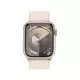 Smartwatch Apple Watch 9 GPS + Cellular, 45mm, Carcasa Starlight Aluminium, Bratara Starlight Sport