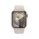 Smartwatch Apple Watch 9 GPS + Cellular, 45mm, Carcasa Starlight Aluminium, Bratara Starlight Sport - M/L