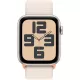 Smartwatch Apple Watch SE GPS, 44mm, Carcasa Starlight Aluminium, Bratara Starlight Sport
