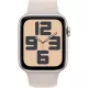 Smartwatch Apple Watch SE GPS, 44mm, Carcasa Starlight Aluminium, Bratara Starlight Sport - M/L