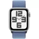 Smartwatch Apple Watch SE GPS, 40mm, Carcasa Silver Aluminium, Bratara Winter Blue Sport