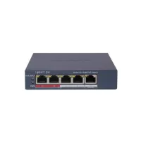 Switch Hikvision DS-3E1105P-EI V2, cu management, cu PoE, 5x100Mbps (4xPoE)