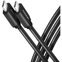 Cablu Axagon BUCM2-CM15AB, USB-C la USB-C, 1.5m, 5A, Matisat, Black