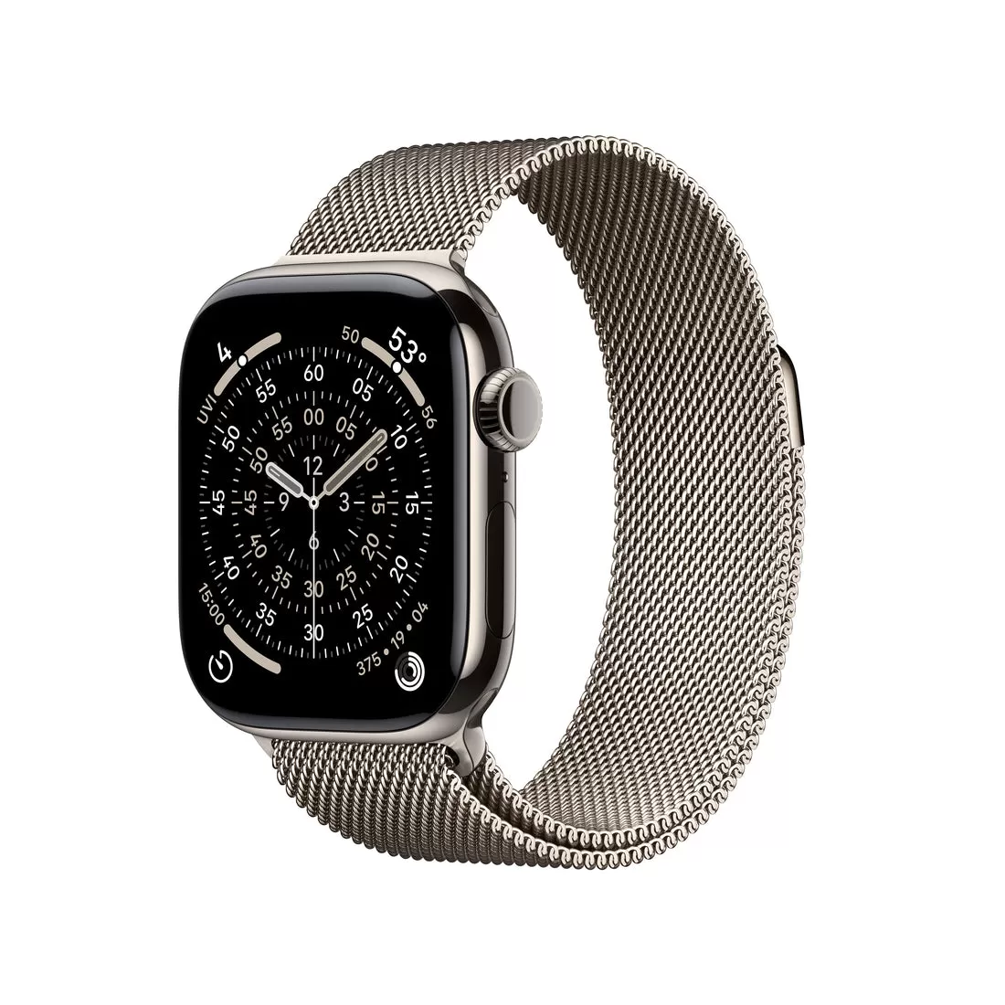 Smartwatch Apple Watch 11 GPS + Cellular  42mm  Carcasa Natural Titanium  Bratara Natural Milanese Loop