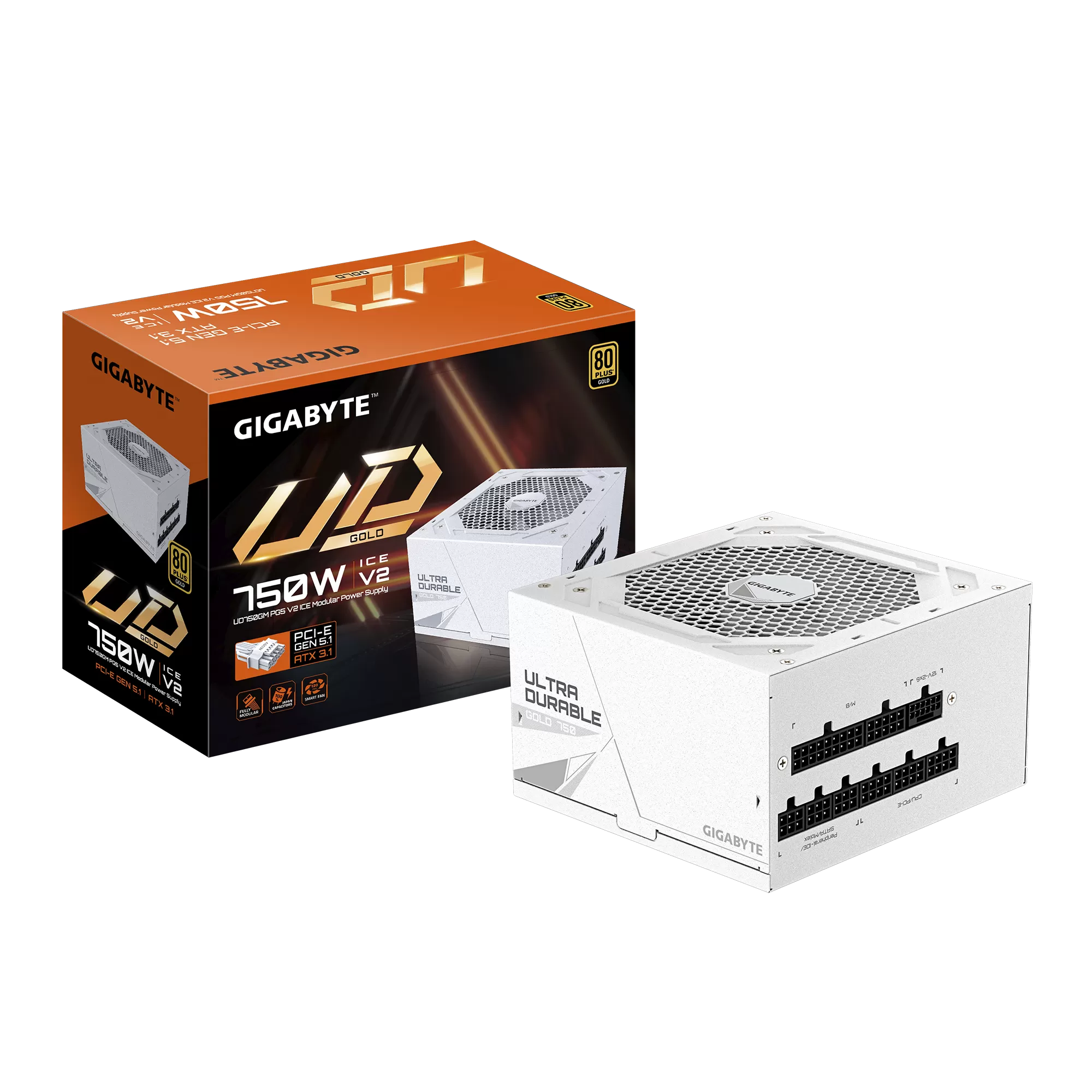 Sursa PC Gigabyte UD750GM PG5 V2 ICE  Modulara  750W  White
