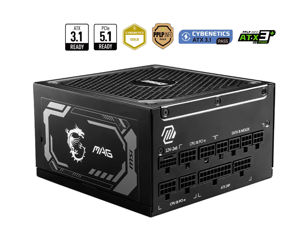 Sursa PC MSI MAG A1250GL PCIE5  1000W  Modulara