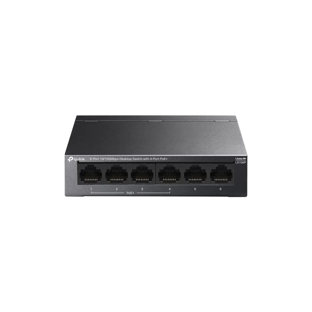 Switch TP-Link LS106P  fara management  cu PoE  6x100Mbps (4xPoE+)